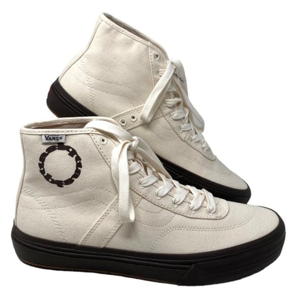 VANS x Quasi Crockett High Decon Shoe Canvas Beige Casual Women Size VN0007QVTBD - Picture 1 of 9